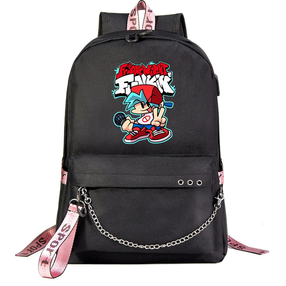 

Hot Game Friday Night Funkin Backpack Students School Bag Women Men Causal Travel Laptop Backpack with Charging USB Teenager