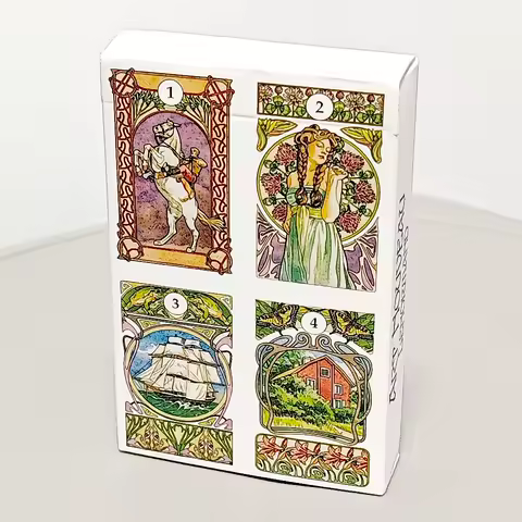 Art Nouveau Lenormand Deck Oracle 9*6cm 36 Pcs Lenormand Cards In Perfect Art Nouveau Style