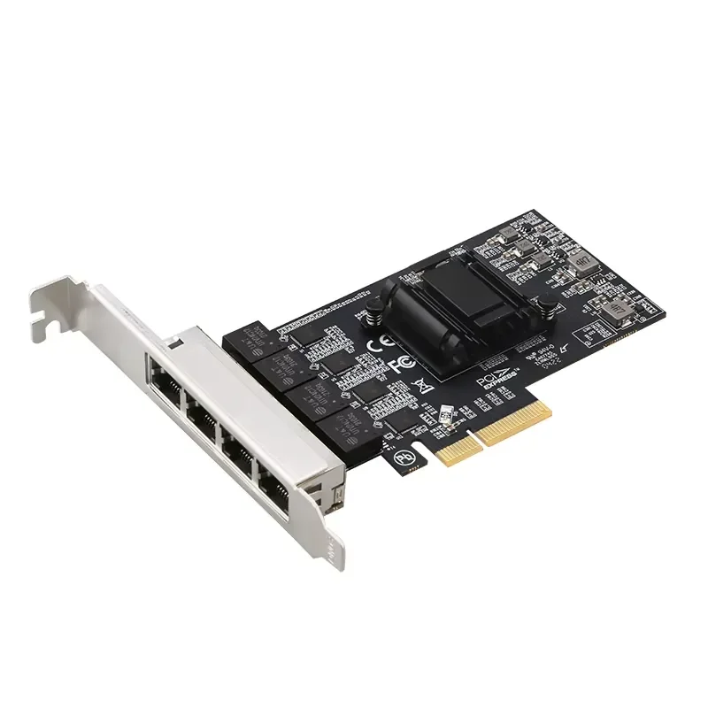 4 Port 2.5Gbps PCIe Network Card Realtek RT8125B RJ45 Ethernet Adapter 10/100/1000M/2.5G Support ESXI6.7 PXE NIC