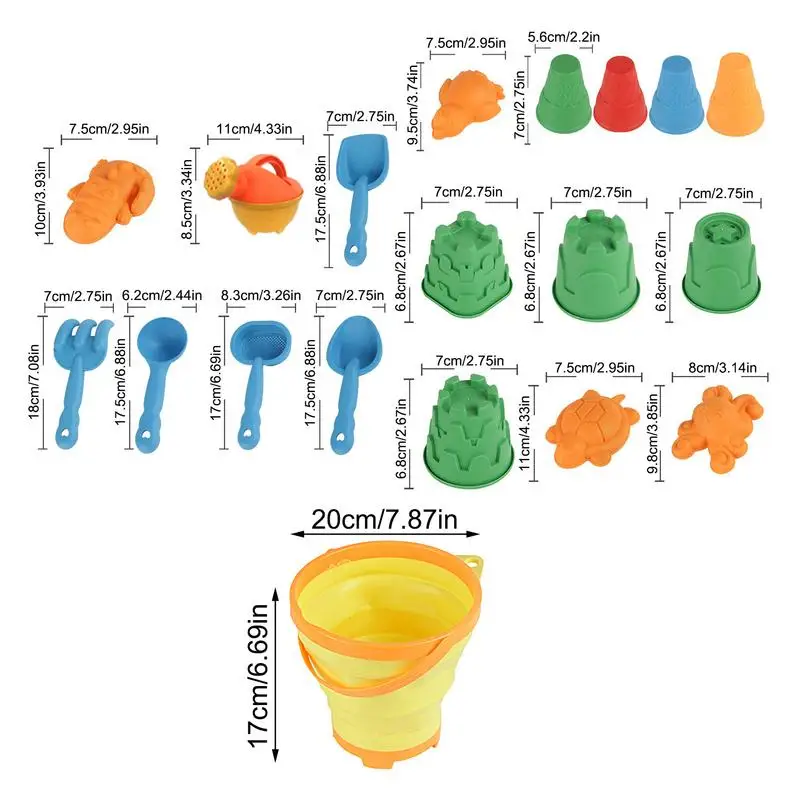 Ensemble de jouets de château de sable en forme d'animal, bac à sable, jouets de fosse de sable, jouets de plage, construire des châteaux de sable, vecdes piles, 20 pièces