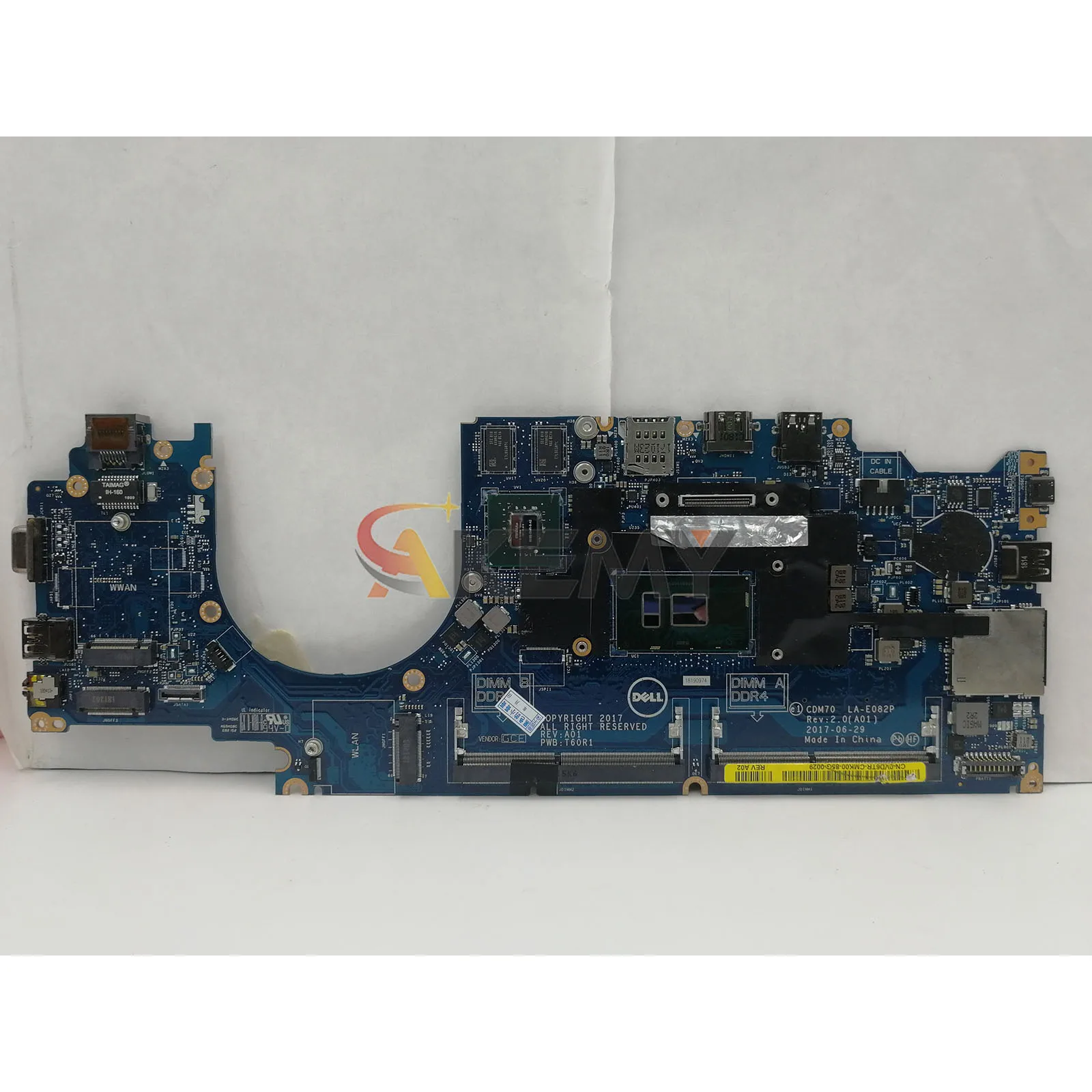 DELL Latitude 5480 E5480 اللوحة الرئيسية للكمبيوتر المحمول موديل LA-E082P لـ DELL، مع i5 i7 6th/7th Gen CPU CN-0XDPDM 100% تم اختبارها بشكل جيد