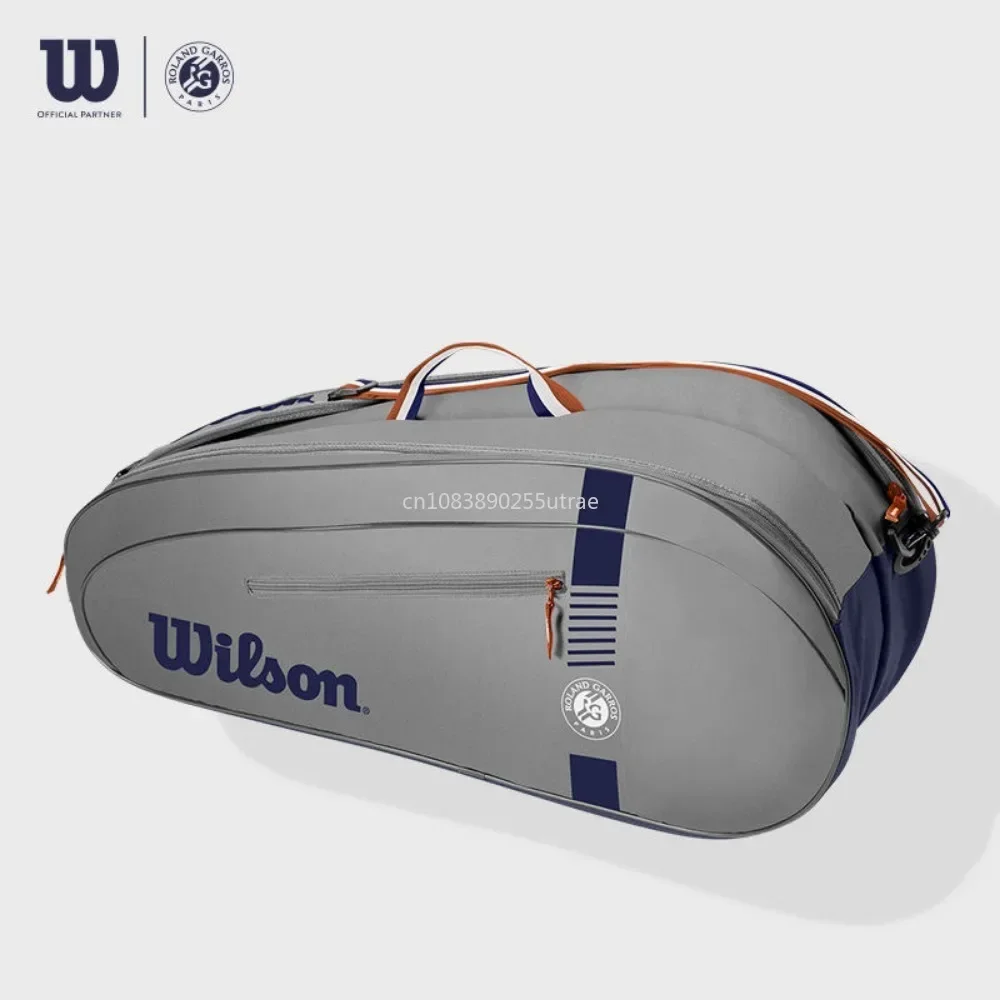 wilson-team-3-6pk-borsa-roland-garros-wr-8019101001-borse-unisex-grigie-due-scomparti-principali-imbottitura-con-tracolla-regolabile