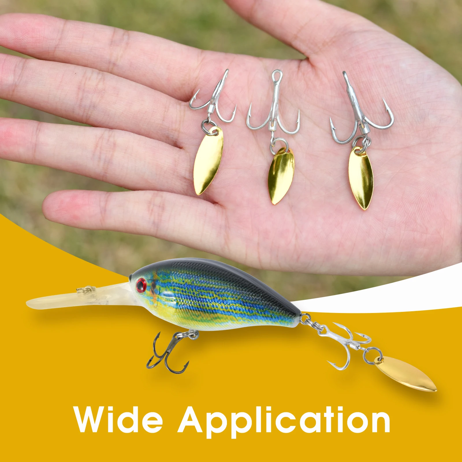 

Goture 10pcs Metal Steel Hook Spoon Hard Fishing Lure Wobbler Spinner Bait Artificial Bass Sequin Spinner Lures Trout Fishing