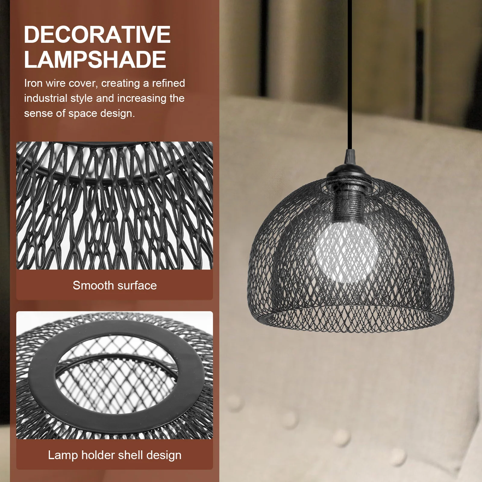 Paralume a sospensione Copri lampada in metallo cavo per lampada da parete lampadario Sostituzione gabbia decorativa per paralume sospeso fai da te