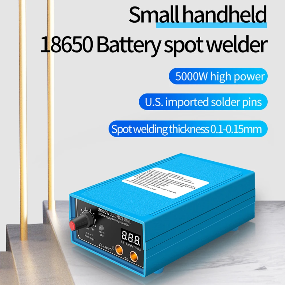 5000W Mini Spot Welder Machine DIY Kit 18650 Battery Pack Welding Tools 10 Gear Spot Welding Machine 0.1~0.15mm  Nickel Strip