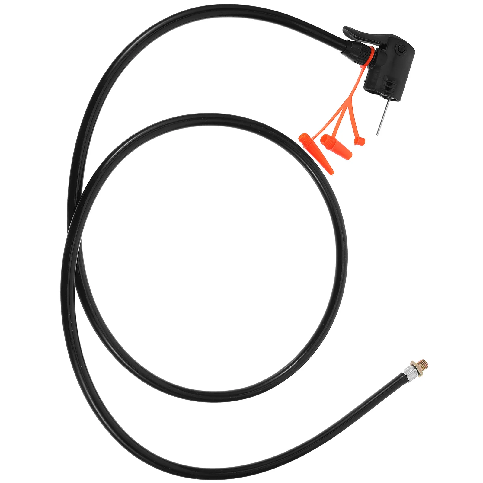 

Bicycle Pump Hose 125CM Anti-freezing Black Metal Valve Tire Inflator Extension Pipe Reusable Cycling