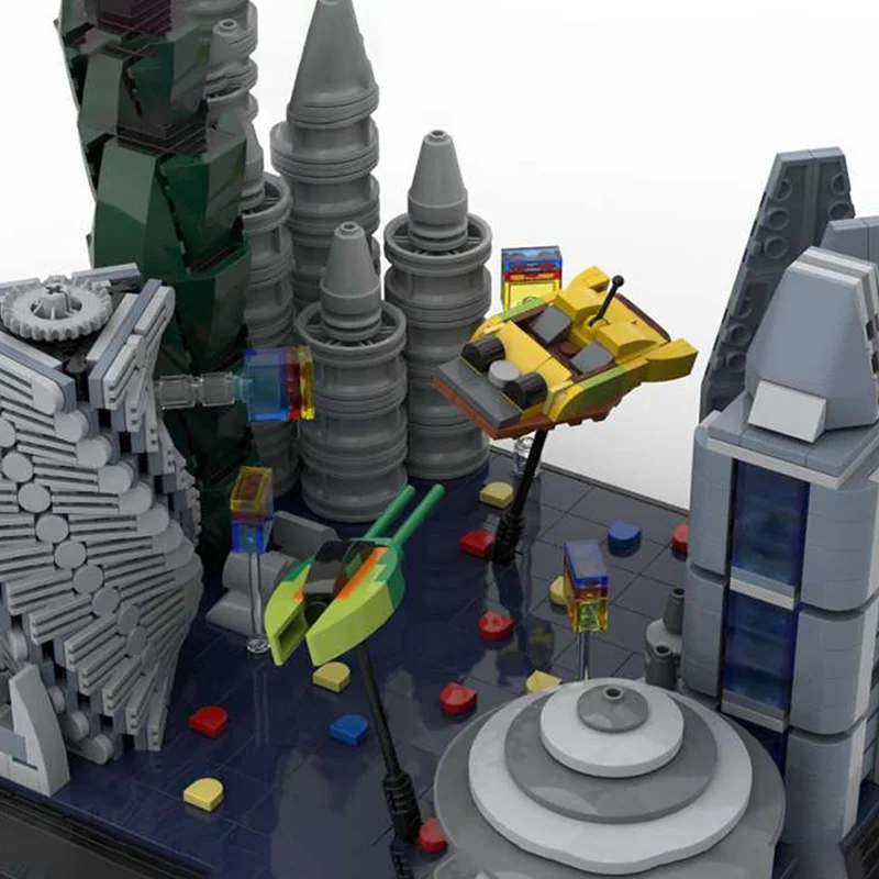 1356 Uds. MOC Coruscant Pursuit Zam Wesell Speeder modelo bloques de construcción arquitectura montar regalo de Navidad juguetes DIY idea niños