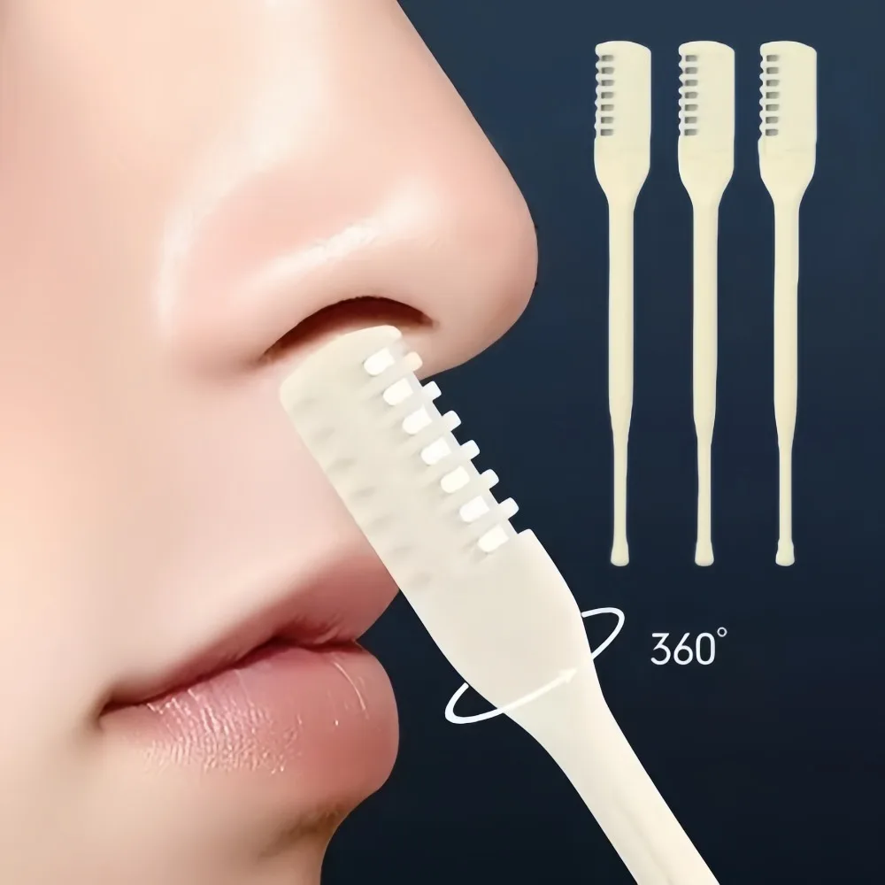Multi 360° Nose Hair Trimmer 2 in 1 Design Can Be Used for Nose Hair Trimming Tail Can Be Used for Ear Cleaning Removal Scraper