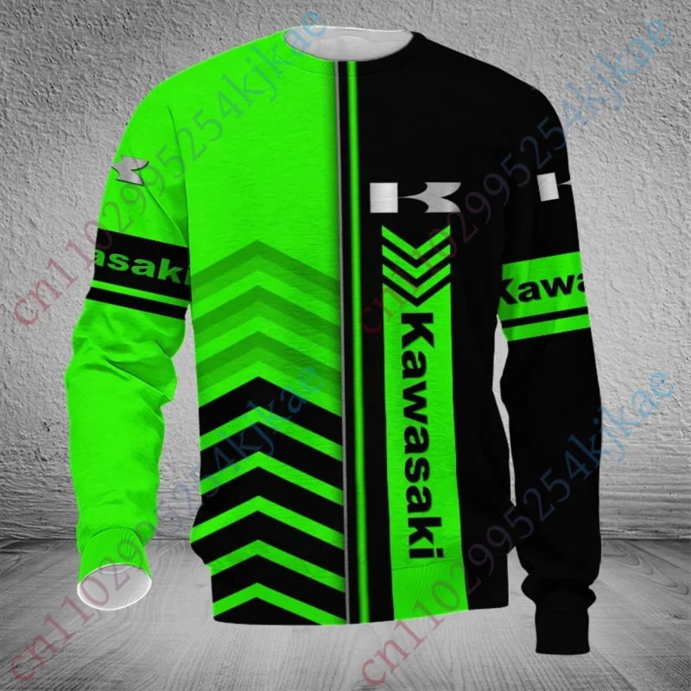 

Kawasaki Long Sleeve T-shirts Top Harajuku Round Neck T Shirt For Men's Clothing Casual Sweatshirt Tshirt Essentials Unisex Tee