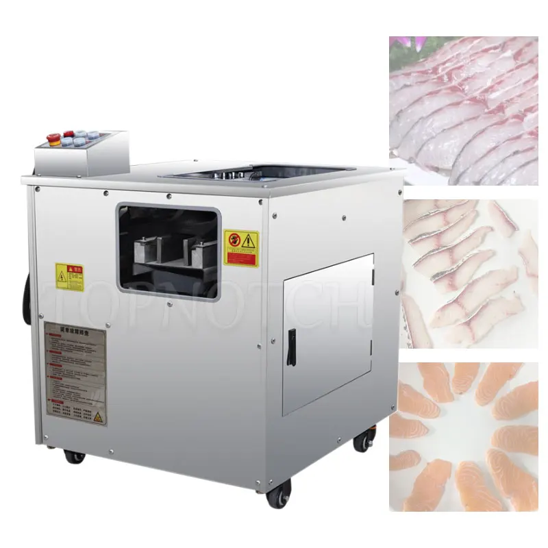 Automatic Fresh Fish Slicing Cutter Oblique Slicer Frozen Fish Fillet Machine Salmon Processing Maker