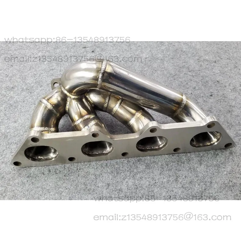 Modified stainless steel turbo banana, head coke exhaust manifold for 4G18 engines