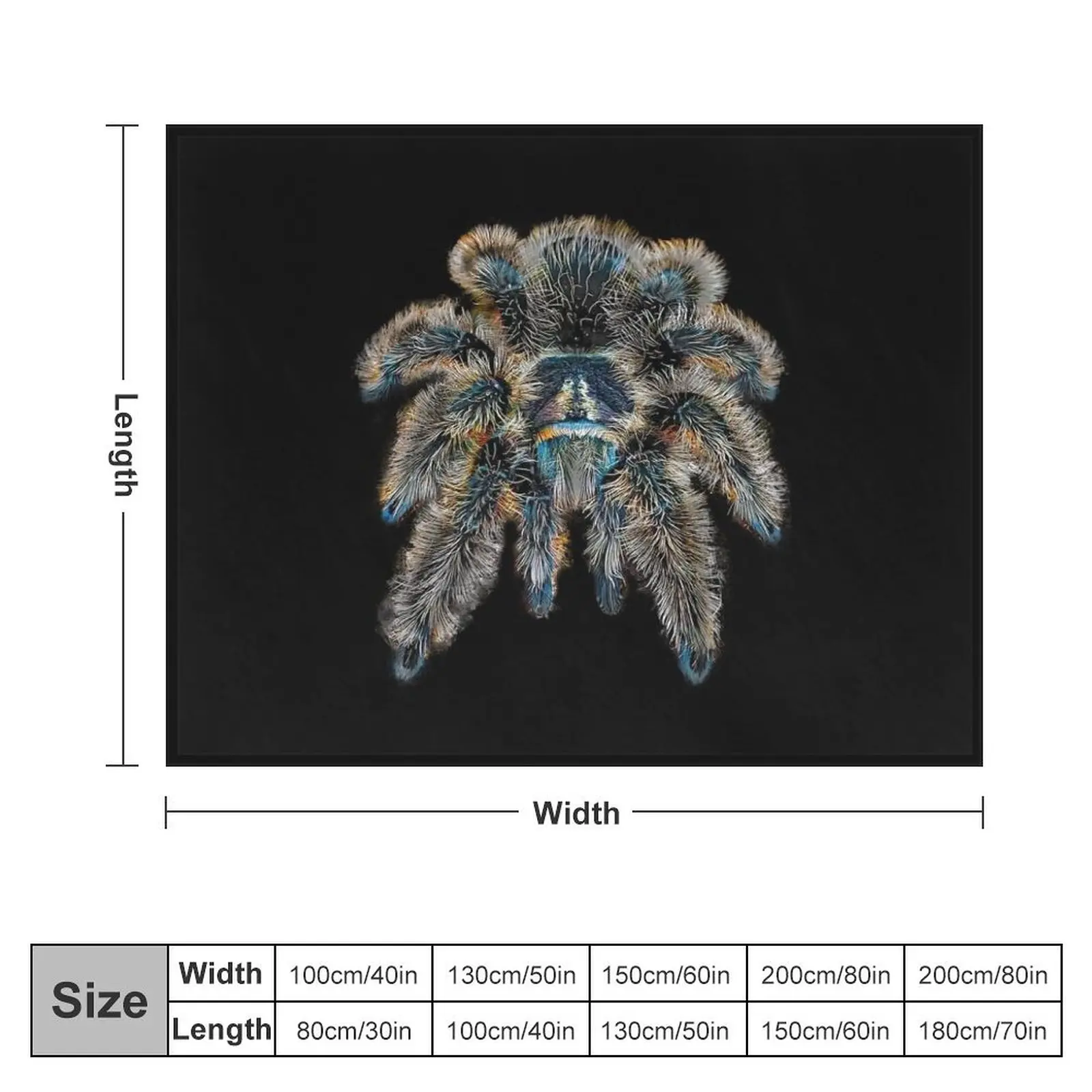 Curly Hair Wooly Tarantula Spider Throw Blanket For Decorative Sofa Baby Blankets