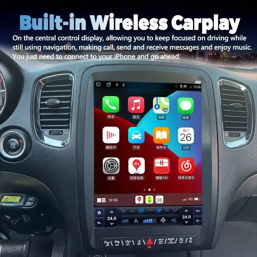 Yes 13inch Android Auto Car Radio For Dodge Durango 2011-2020 GPS Carplay Screen Multimedia Video Player Stereo Navi Head Unit