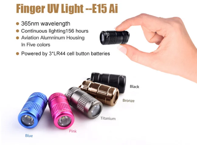 TANK007 E15 Ai UV Mini Keychain Flashlight