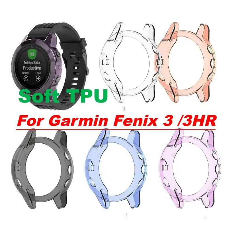 TPU Protective Case Cover For Garmin Fenix 3 3HR Smart Watch Strap Soft Silicone Fenix3 hr Bumper Protector Shell Accessoies