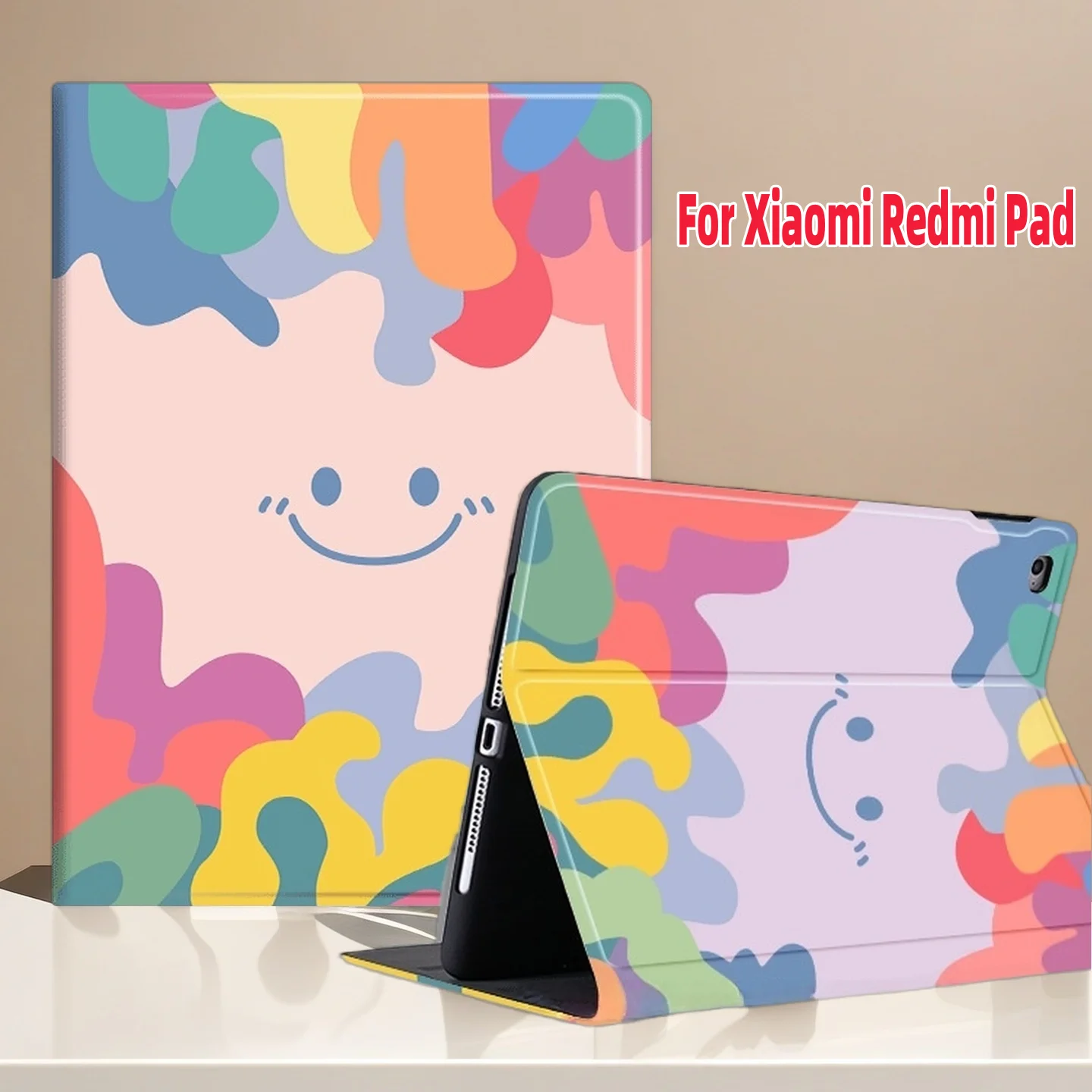 

Funda For Redmi Pad SE 8 7 Case HD Cartoon-Print Book Flip Tablet Cases For Redmi Pad SE 11 Case For Xiaomi Redmi Pad SE 8.7inch