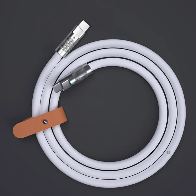 120w 6a Supersnel opladen PD Type C Vloeibare siliconenkabel Snel opladen 1M 2M USB-kabel USB C naar C-oplaadkabel