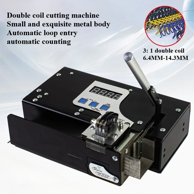 

Electric Double Coil Cutting Machine Calendar Ring Cutting Machine YO Ring Loose Leaf Strip Cutting Machine