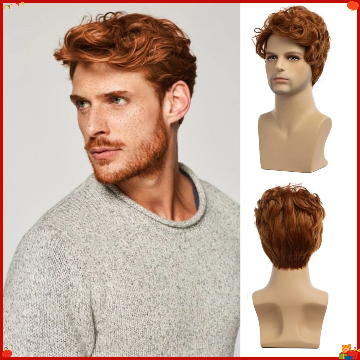 synthetic-orange-side-part-short-curly-wig-for-men-trendy-cosplay-costume-heat-resistant-fiber-fashion-male-wig-party-styling