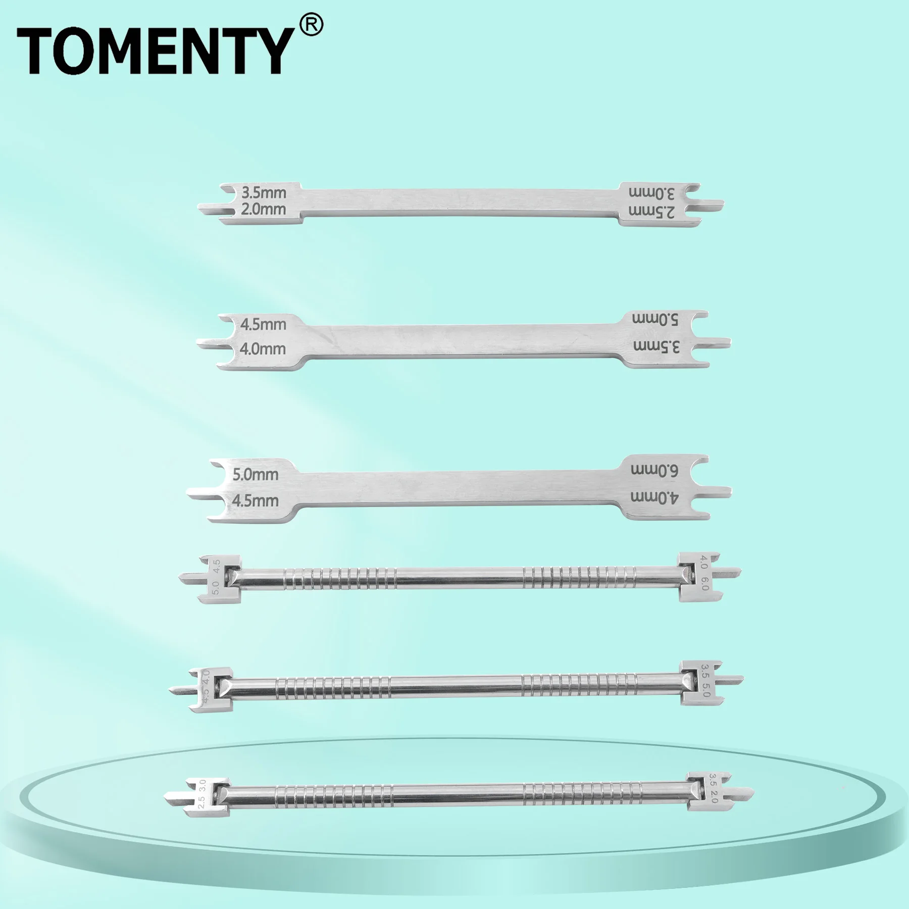 

TOMENTY Dental Orthodontic Bracket Positioner Gauge Stainless Steel Rod Teeth Positioning Dentistry Materials L/M/S Tools