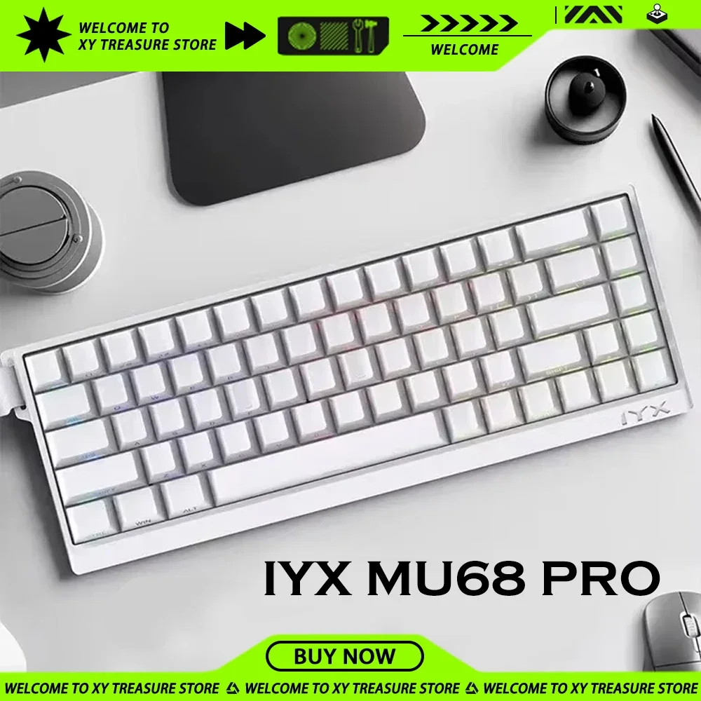 IYX MU68 Pro Mechanical Keyboards Hot Swap Magnetic Switch E-sports Keyboard 8k RT0.04 RGB Backlight Wired Gaming Keyboards