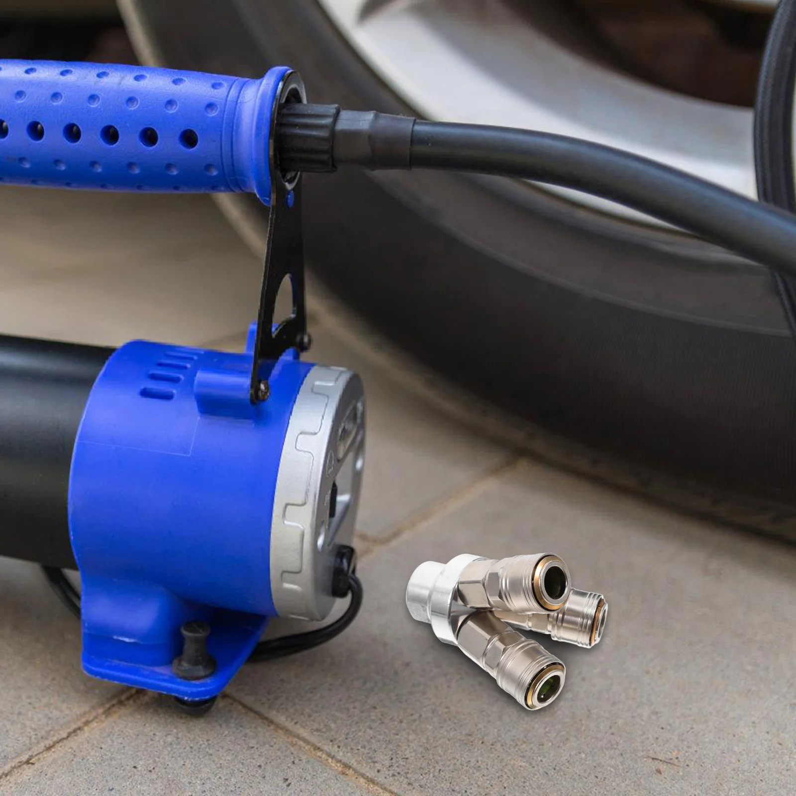 

Pneumatic Connector Air Hose Compressor Coupler Steel Quick Splitter 3 Way Manifold Air Fittings Garden Water