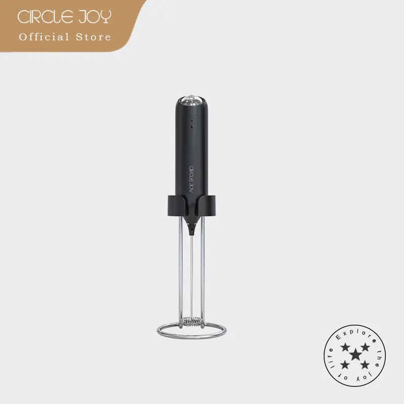 Circle Joy Electric Milk Frother USB Rechargeable Portable Mini Handheld Fast Foamer Coffee Cappuccino Whisk Mixer Food Blender