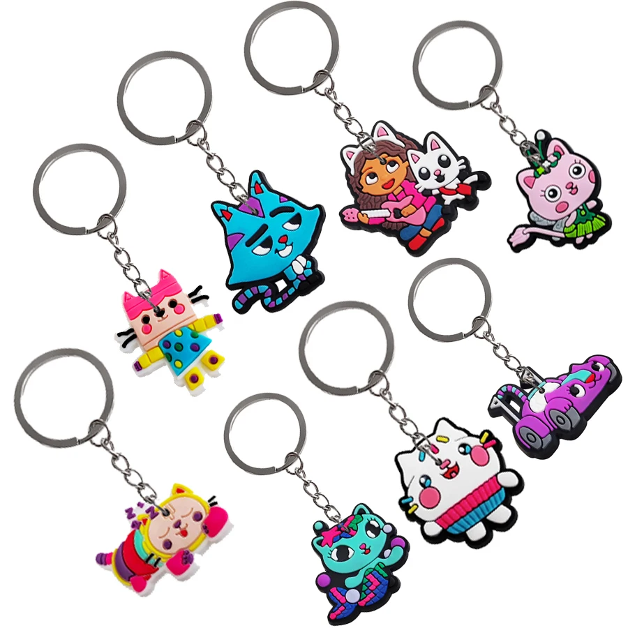 Gabby Dollhouse chats porte-clés pour enfants chats fournitures de fête remplisseurs de noël école carnaval récompense fête d'anniversaire décoration