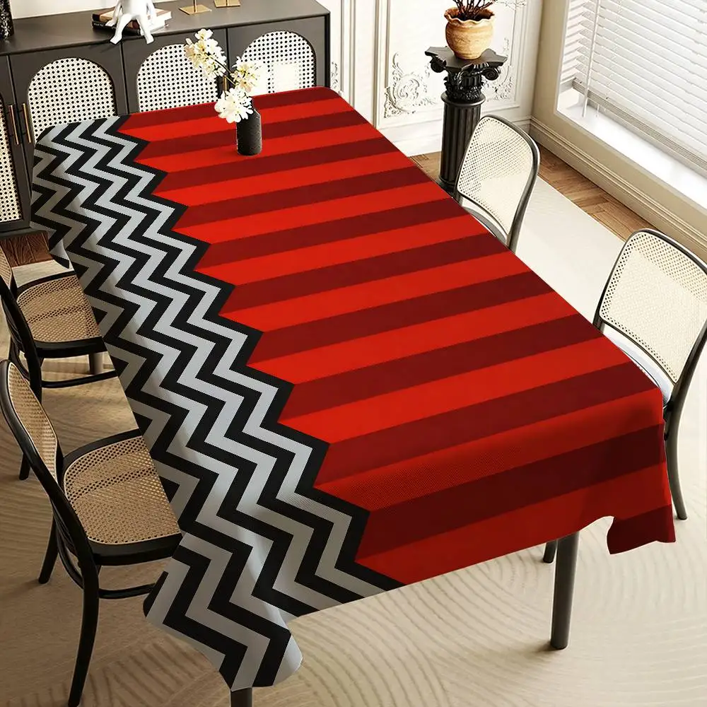 Mystery TV T-Twin P-Peaks Waterproof Rectangle Tablecloth Fiesta Home Decor Room Decor Reusable Table Cover Party Supplies