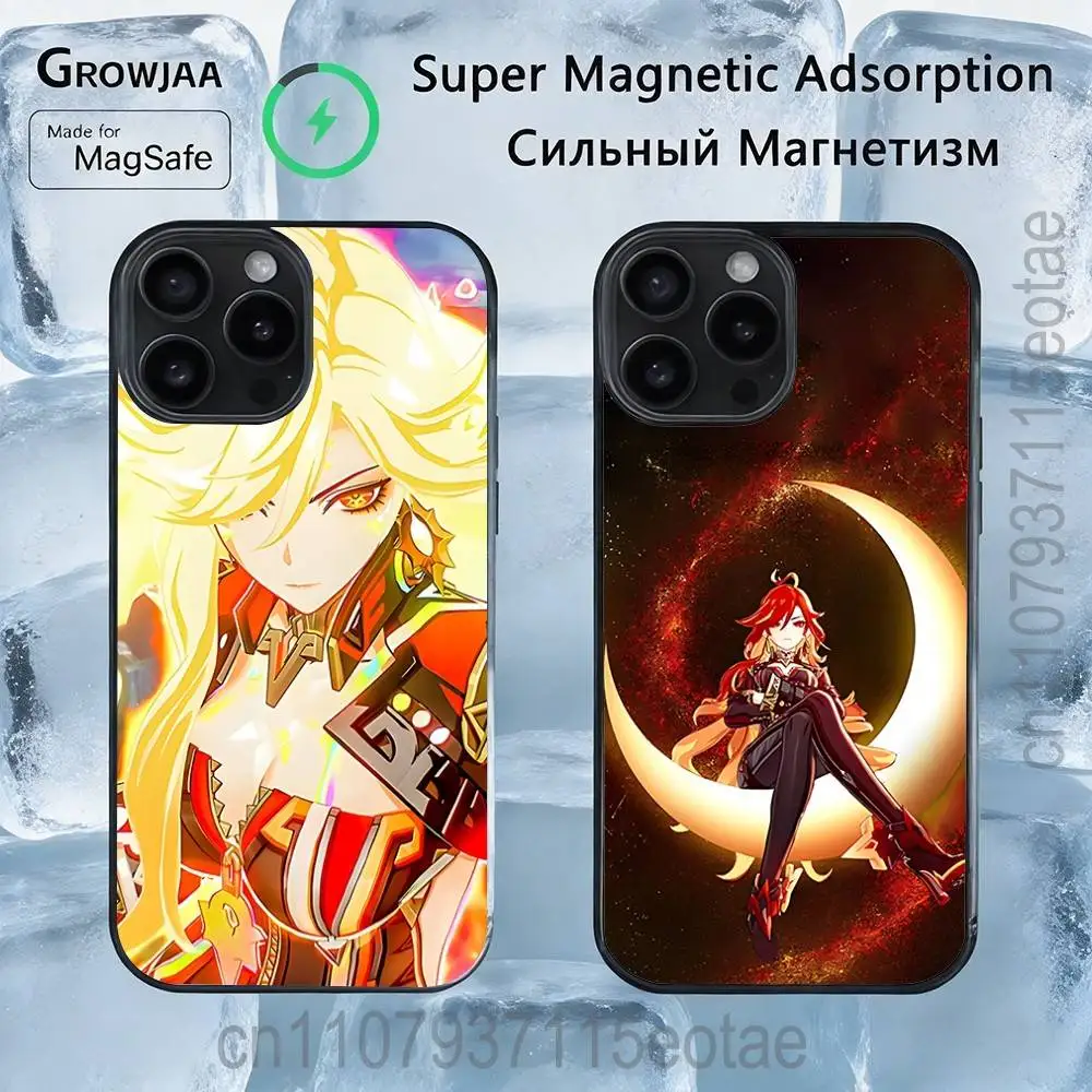 

Genshin I-Impact Mavuika Case For iPhone 17,16,15,14,13,12,11,Pro,Max,Plus,Mini,SE4,E Magnetic Magsafe Wireless Charging