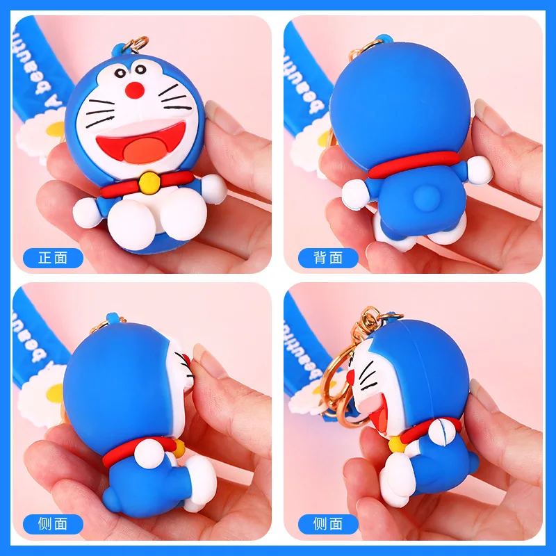 miniso  Keychain pendant, creative three-dimensional blue chubby doll, children's small gift key chain