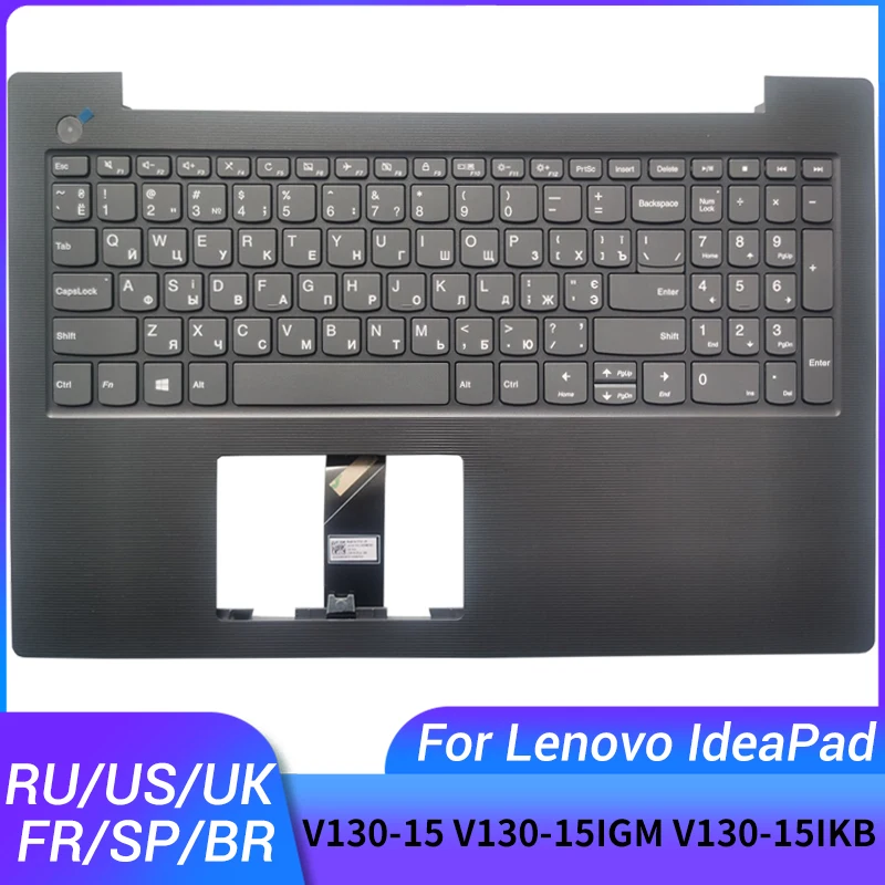 

NEW For Lenovo ideapad V130-15 V130-15IGM V130-15IKB Russian/US/French/Spanish/Brazil/Italy keyboard Palmrest laptop Case