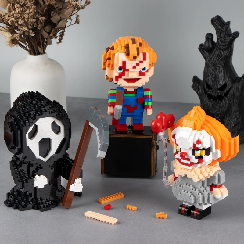 

Новая мультяшная серия Хэллоуина, собранные детали из мелких частиц-игрушка-головоломка Magic Night God of Death в подарок