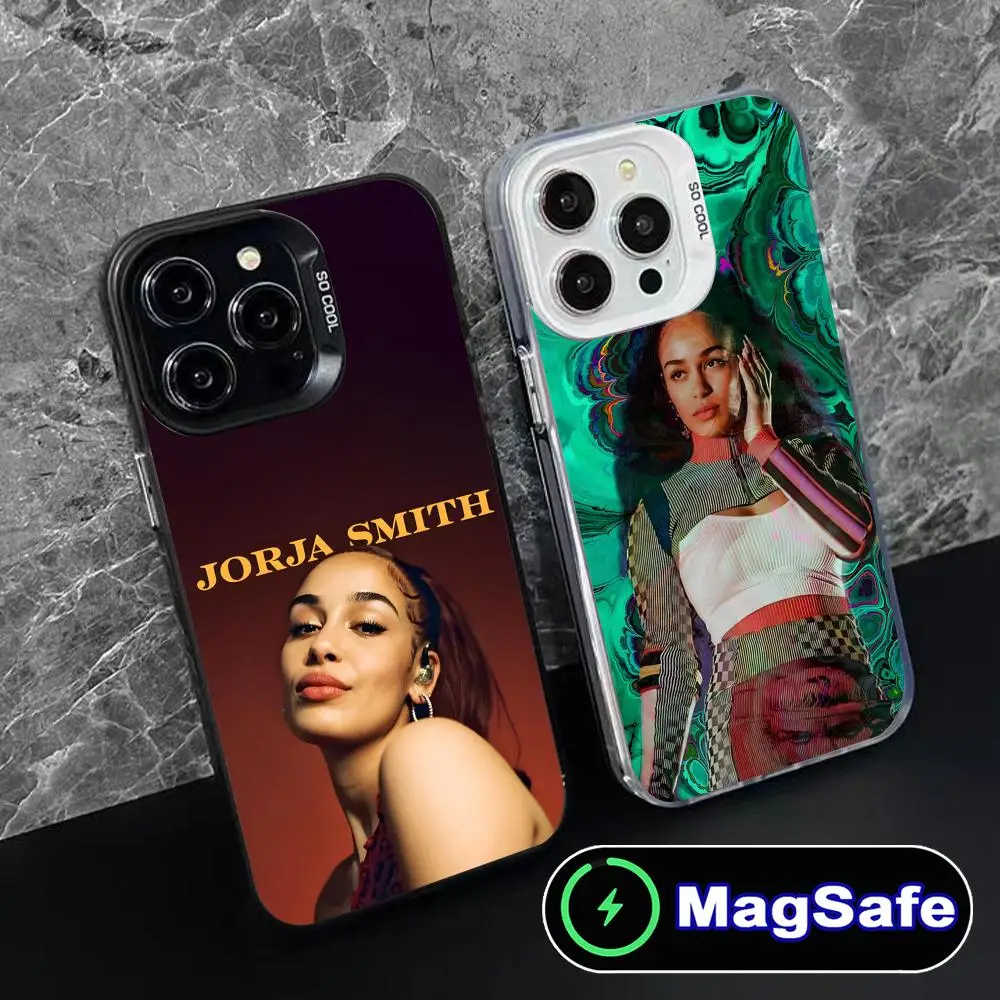 

Jorja Smith Mobile Cell Phone Case for iPhone 17 16 15 14 13 12 11 Air Pro Max Plus MagSafe Translucent Colorful Cover Luxury