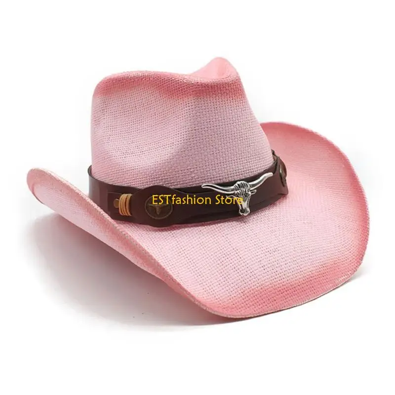 y5gc-pu-belt-cowboy-hat-halloween-party-costume-hat-role-play-dress-up-cowgirl-hat