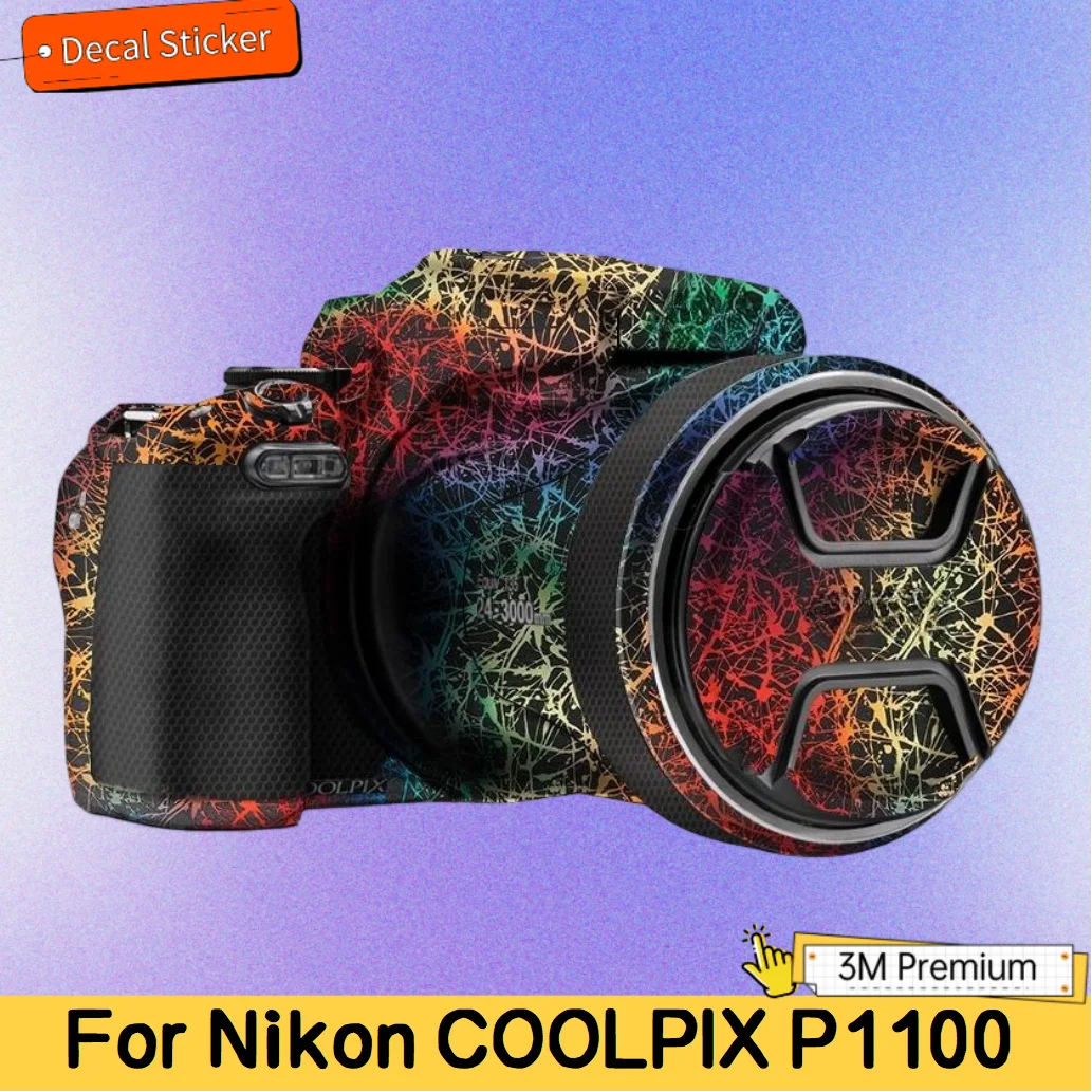 Autocollant d'appareil photo pour Nikon COOLPIX P1100, autocollant de protection en peau, Film d'enveloppe en vinyle, manteau de protection anti-rayures Autocollant d'appareil photo pour Nikon COOLPIX P1100, autocollant de protection en peau, Film d'enveloppe en vinyle, manteau de protection anti-rayures