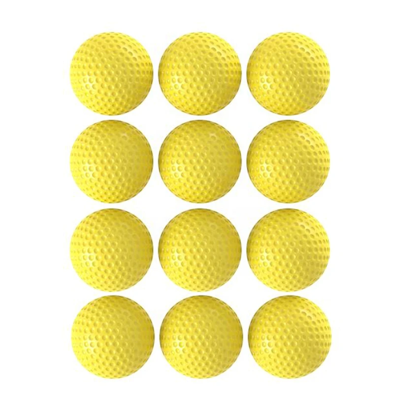 

Top!-12 Pcs Practice Foam Golf Balls Dent Resistant, Limited Flight, Realistic Performance,Perfect For Indoors And Backyard