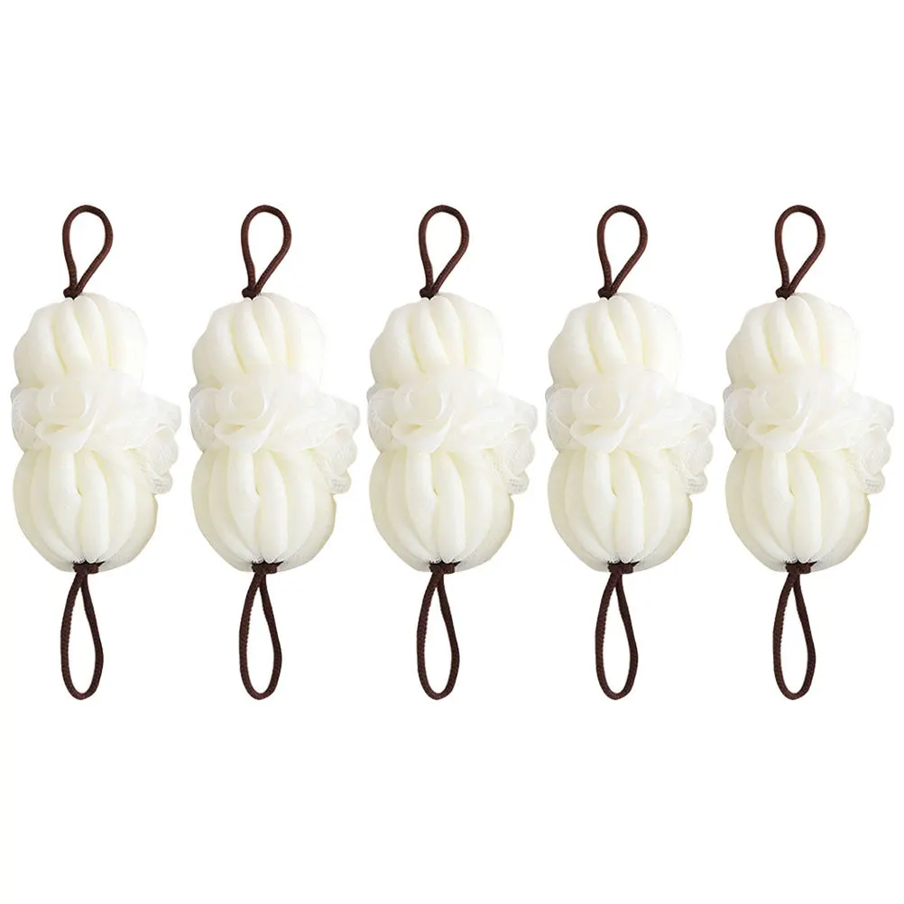 

5Pcs Bath Loofah Shower Sponges Soft Exfoliating Body Scrubbers Deep Clean Shower Accessories Household Bath Flowers