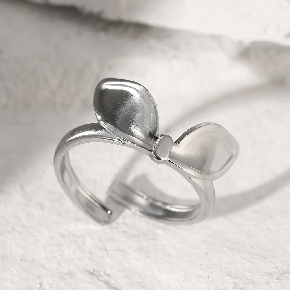 Stainless Steel Ring Trending Product Simple Atmosphere Openworked Geometric For Women Jewelry Banquet Creative Luxuries Gifts