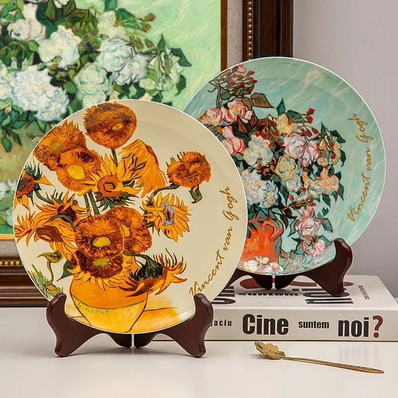 

Van Gogh Bone China Plate, Oil Painting, Ceramic Wall Hanging Decorative Plates, 8"