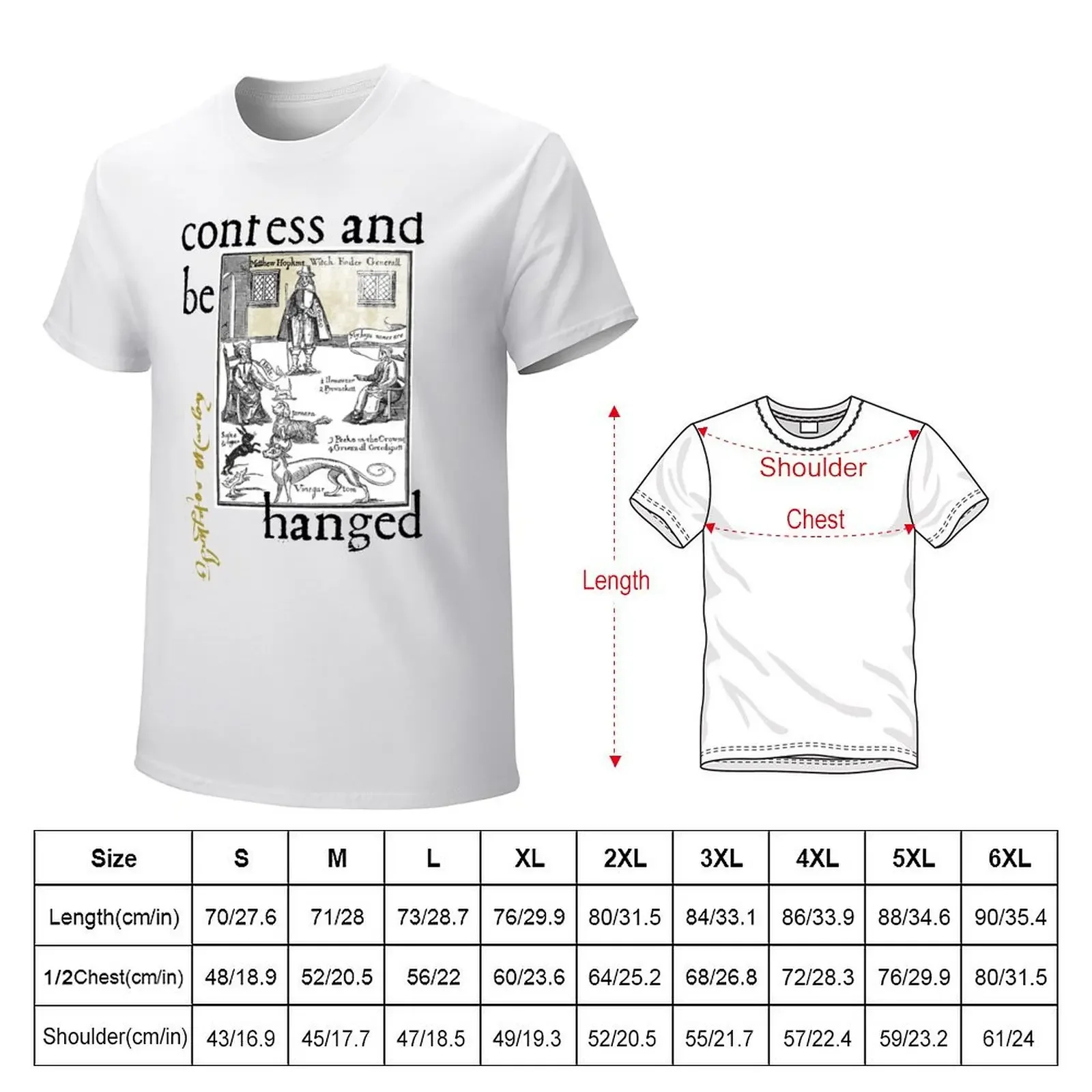 Confess and be Hanged - Christopher Marlowe T-shirt new edition kawaii clothes Aesthetic clothing mens t shirt