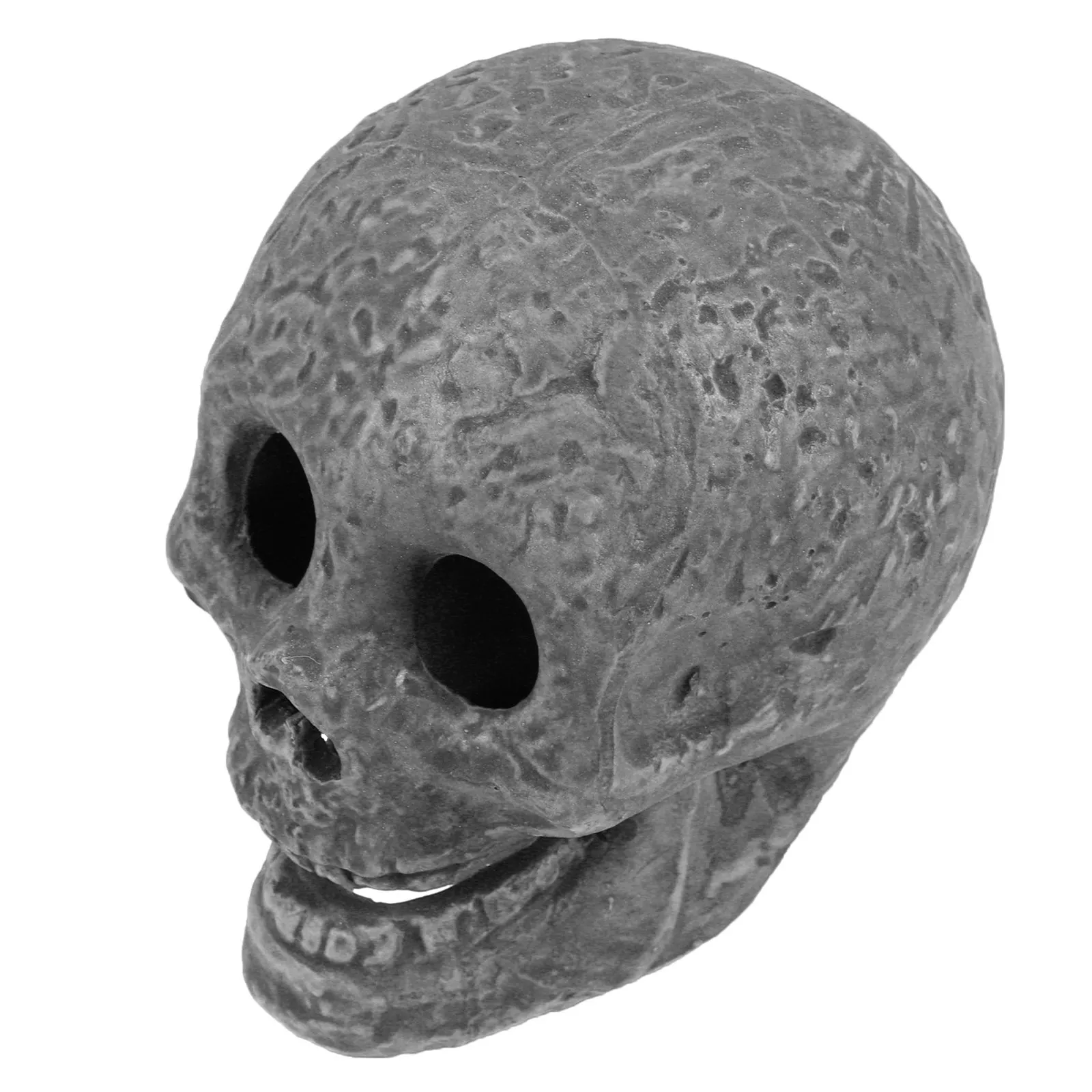 Halloween Ceramic Skull Ornament Fireproof Skull Head Decor Strong Wear Deform Break Resistance Realistic Scary Home Office Car
