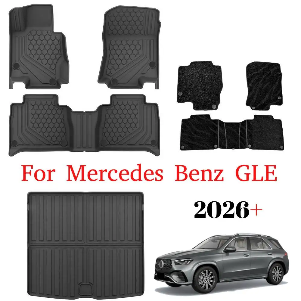 

For Mercedes Benz GLE 2026 TPE 3D Floor Mats Cargo Liner Trunk Pad For GLE 350 Foot mat blanket Foot Mat Left-hand drive