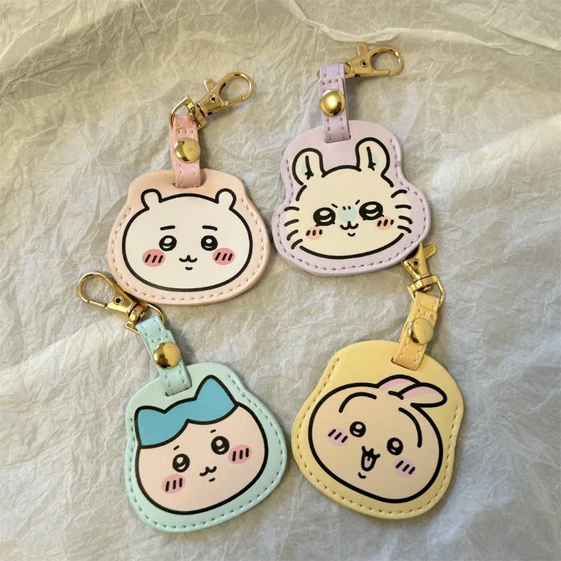 Chikawa Access Control Sensor IC Card Holder Cartoon Hachiware Usagi Anime Kawaii Leather Mini Coin Purse Key Chain Bag Pendant