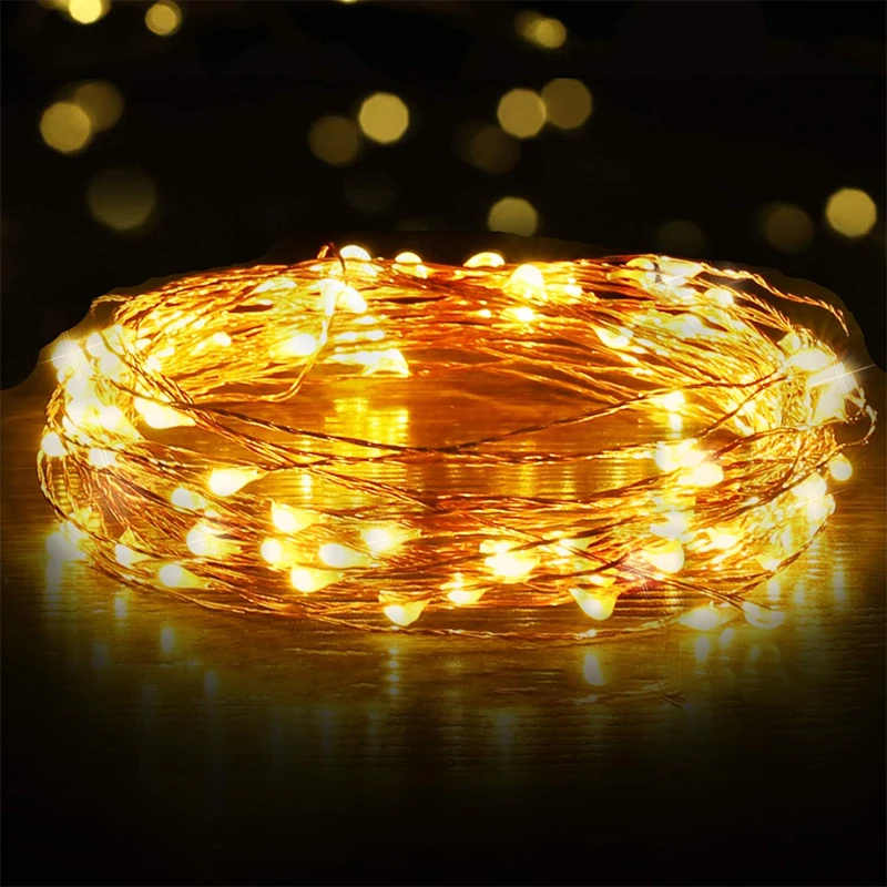

Solar LED Fairy String Light, 1 Pack Copper Wire Fairy Lights for Outdoor Festival Christmas Wedding Party Patio Decorative