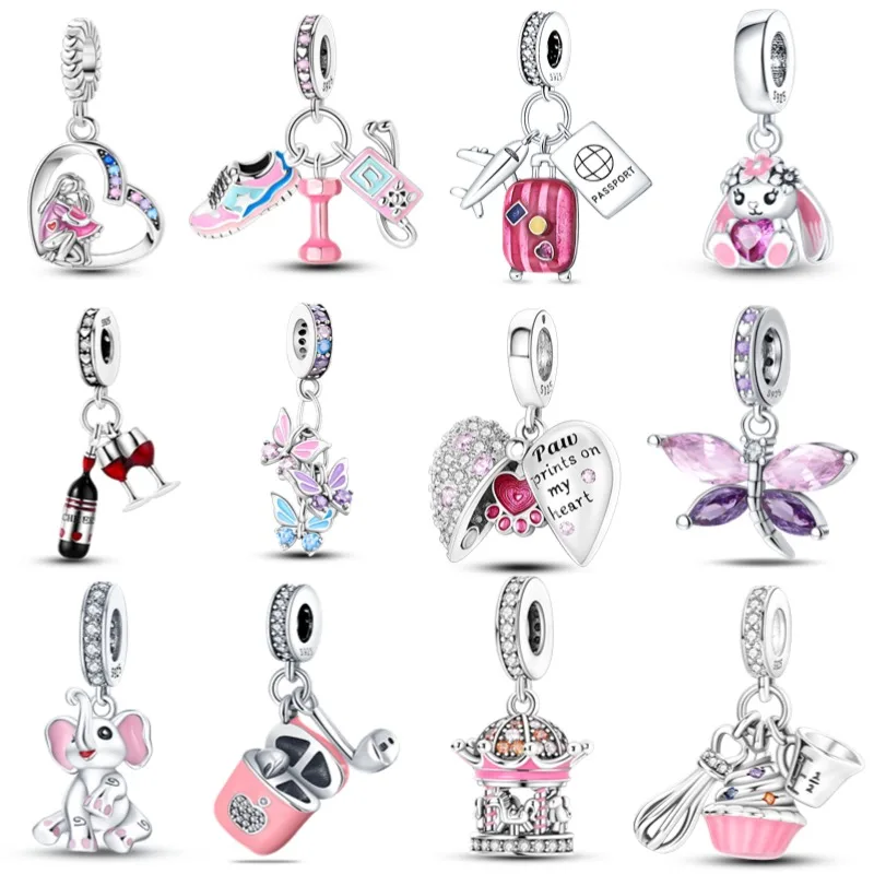 

New 925 sterling silver Dumbo series love pendant, suitable for original 925 bracelet DIY gift