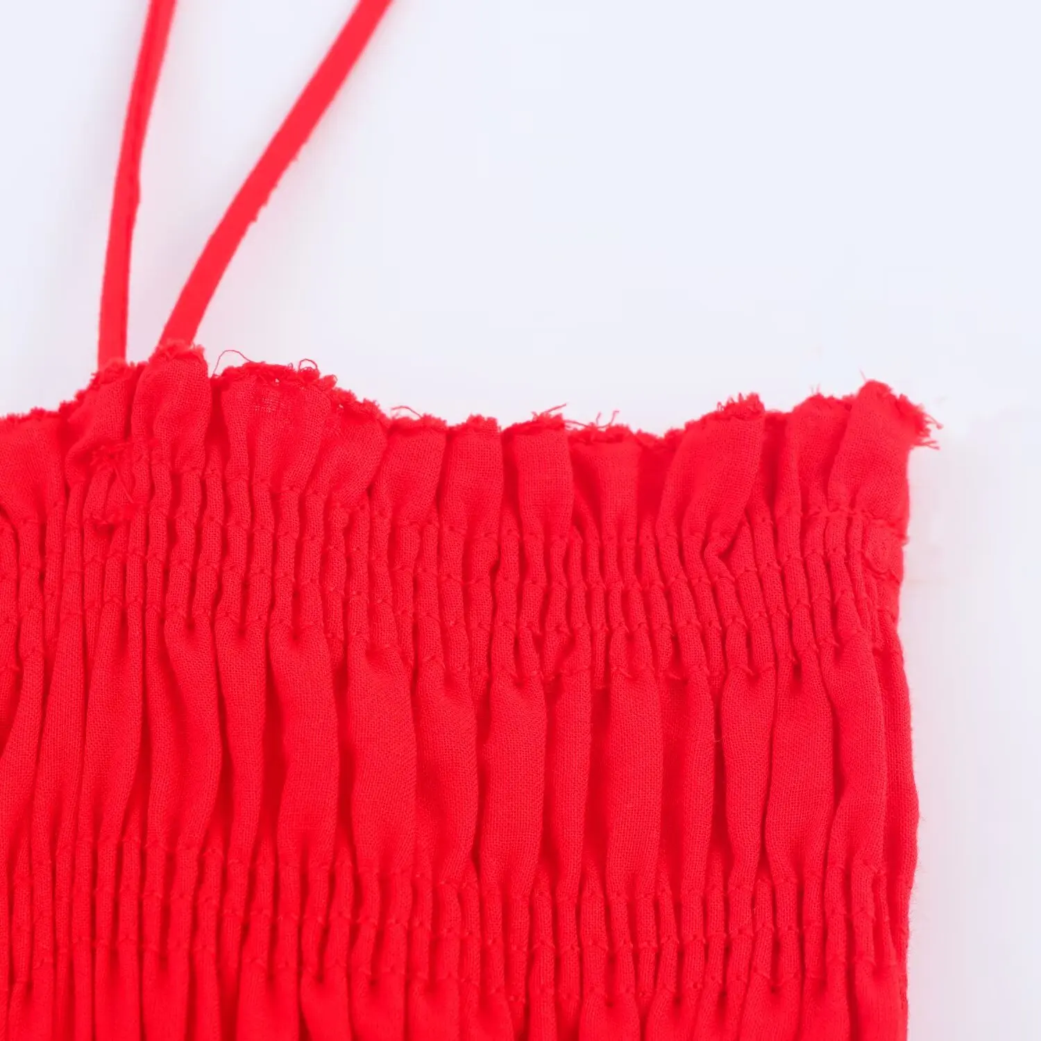 KONDALA Chic Rosso Senza Spalline Donna Arco Cami Abito A Pieghe Night Party Abito Lungo Moda 2025 Estate Sexy Compleanno Mujer Abiti