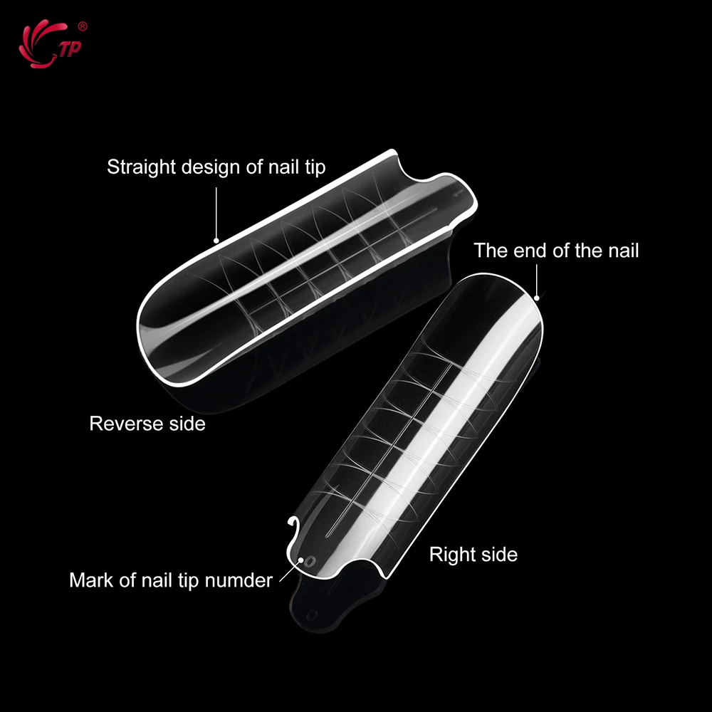 TP 120Pcs Dual Form Nails Full Cover Quick Building Gel Molds Acrylic  False Nail Tips Top Forms Extension Upper Mold Nail Tools