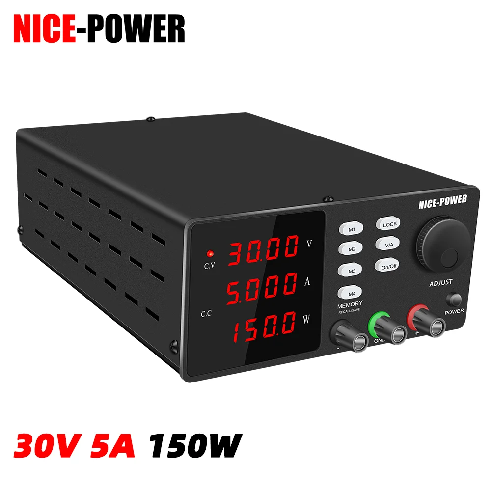 NICE-POWER SPPS-S305 Switching DC Power Supply 30V 5A 150W Precision Encode Knob Memory Function LiFePO4 Battery Charger 12V 24V
