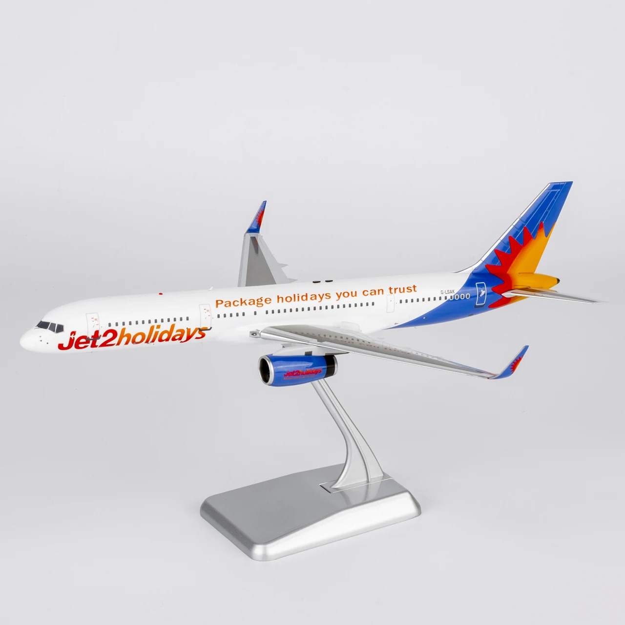 Avión coleccionable de aleación 42050, regalo, modelo NG 1:200 Jet2.com Boeing B757-200, modelo de avión fundido a presión, G-LSAK con soporte